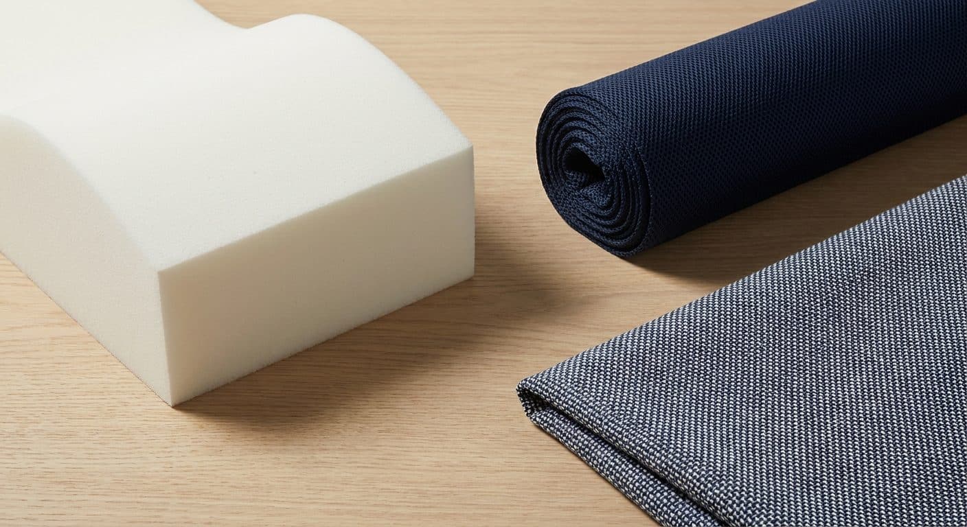 Mousse haute densité et matériaux en maille respirante durable