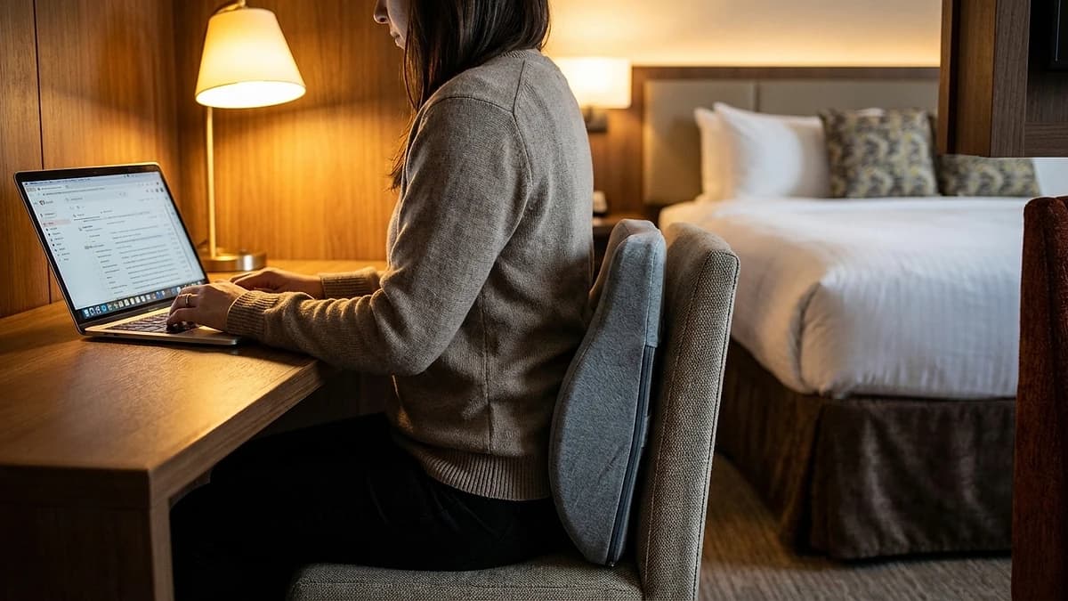 Att ställa i ordning en arbetsplats på hotellet