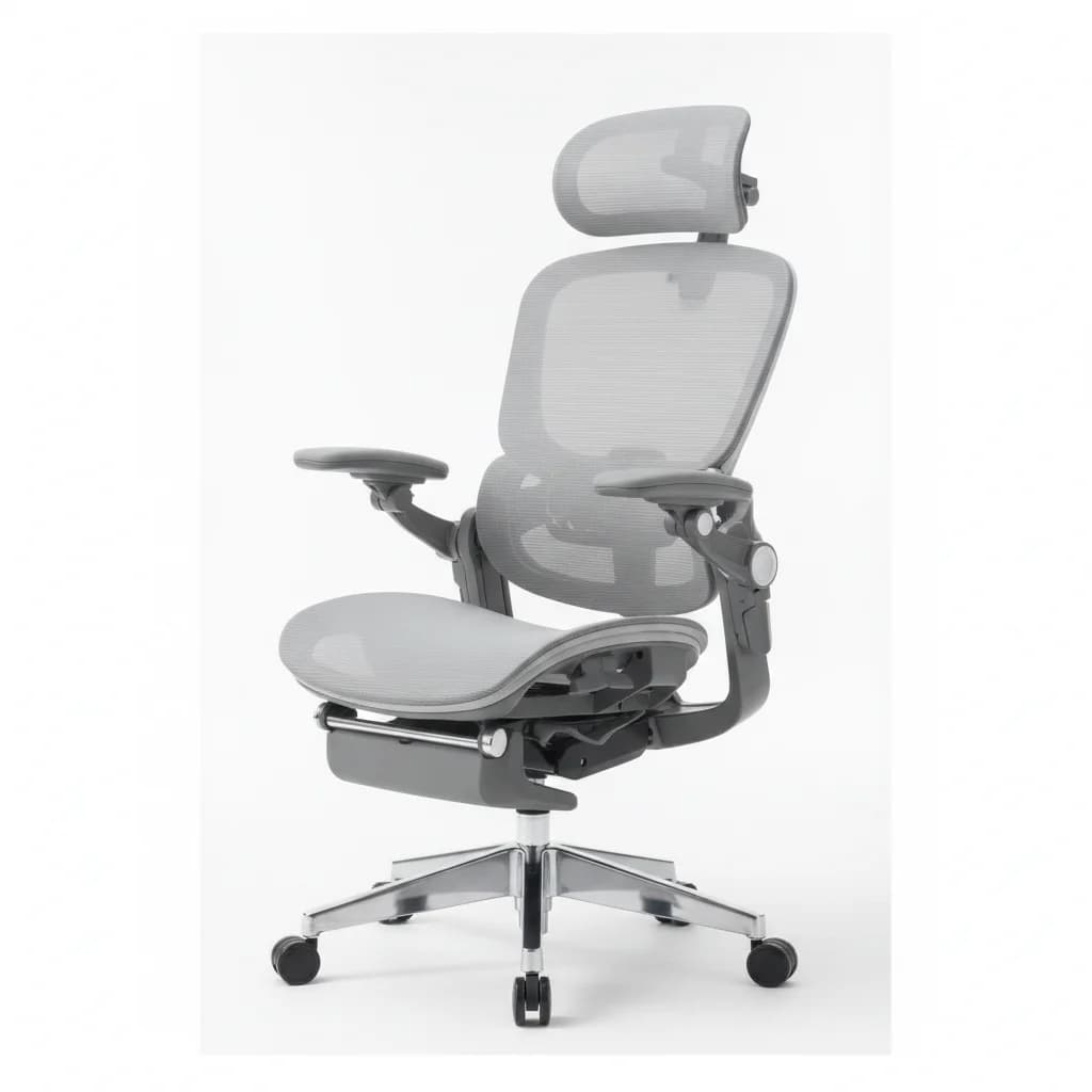 Chrome five-star caster base of the Explorer task chair