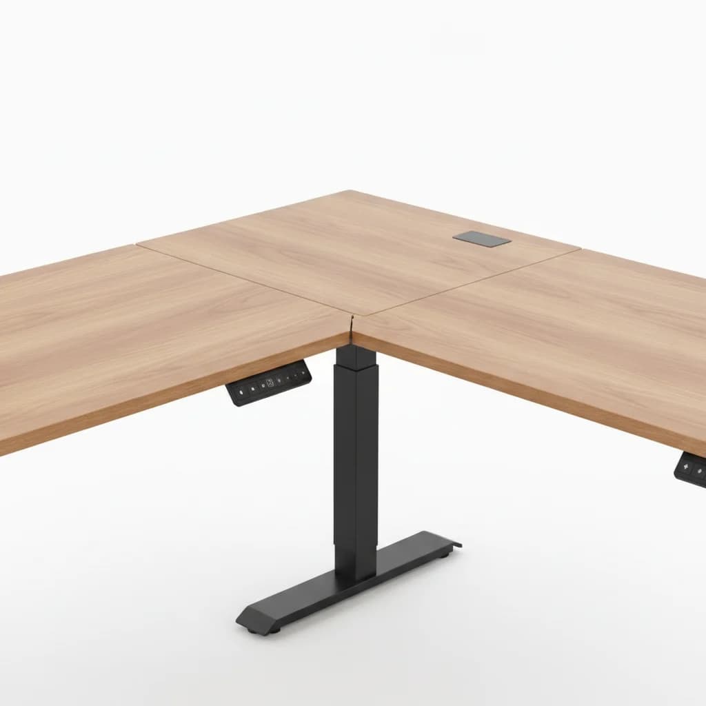 Dual-motor frame and control keypad of the corner standing desk