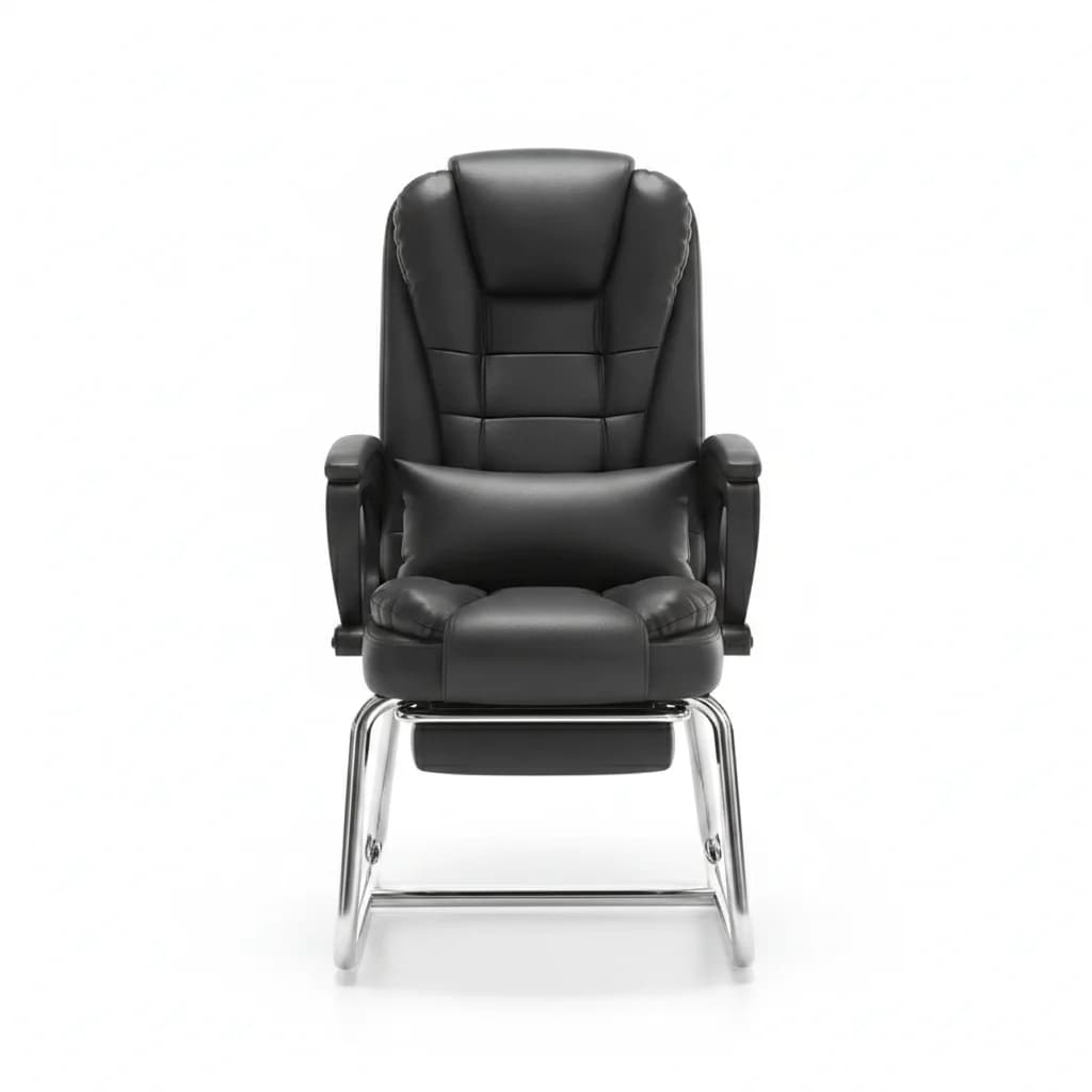 Executive bonded-leather high-back chair shown from the front