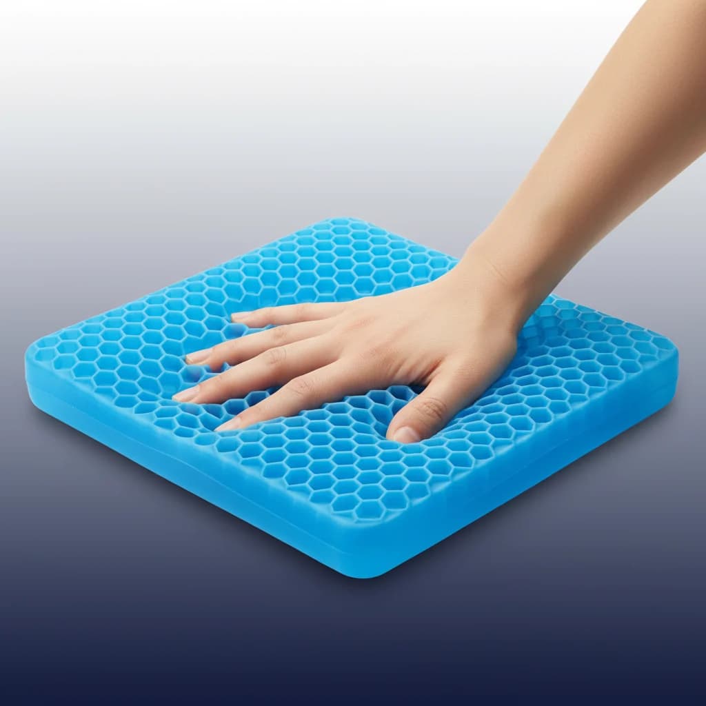 Honeycomb gel grid of the gel seat cushion