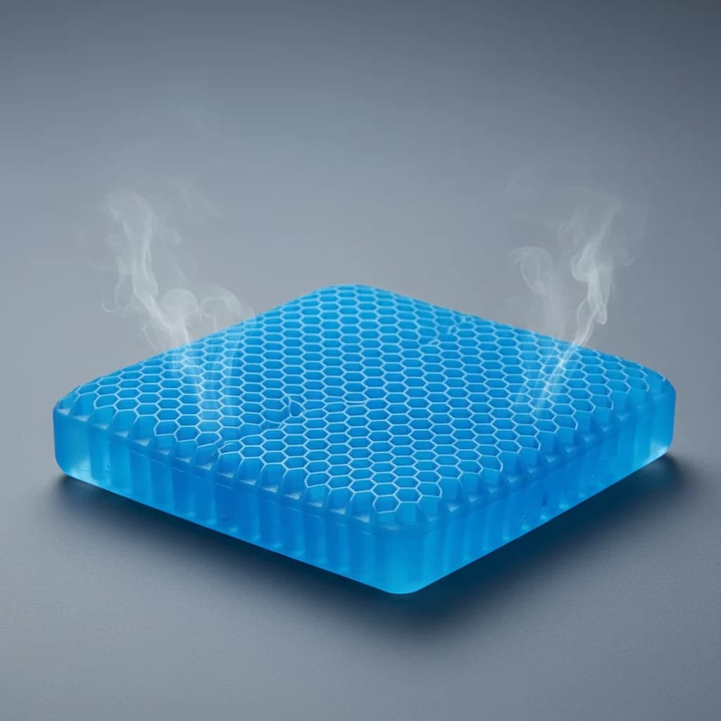 Open honeycomb structure of the gel cushion for airflow