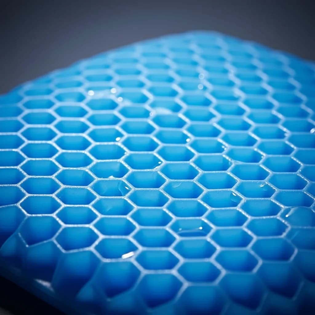 Close-up of the gel cushion honeycomb and cover