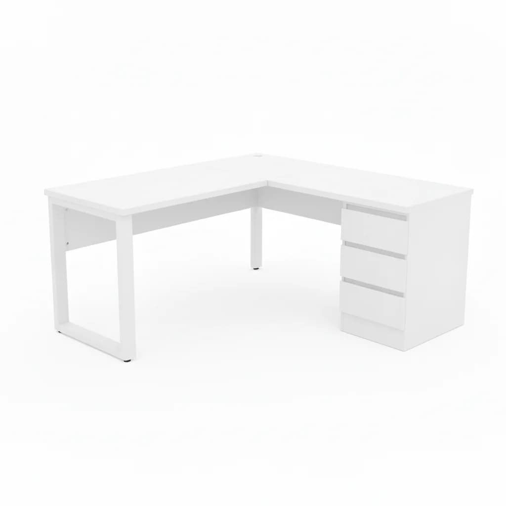 Right-angle join and drawer cabinet of the L-shaped corner desk