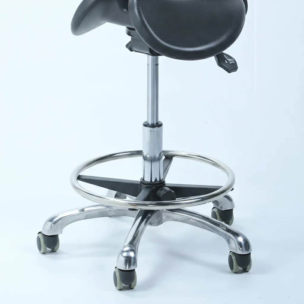 Chrome gas-lift column and footring of the saddle stool