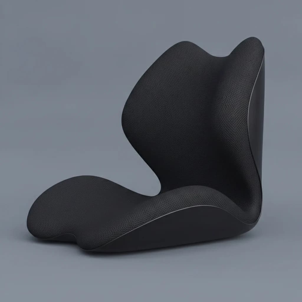 Contoured lumbar back support of the combo set