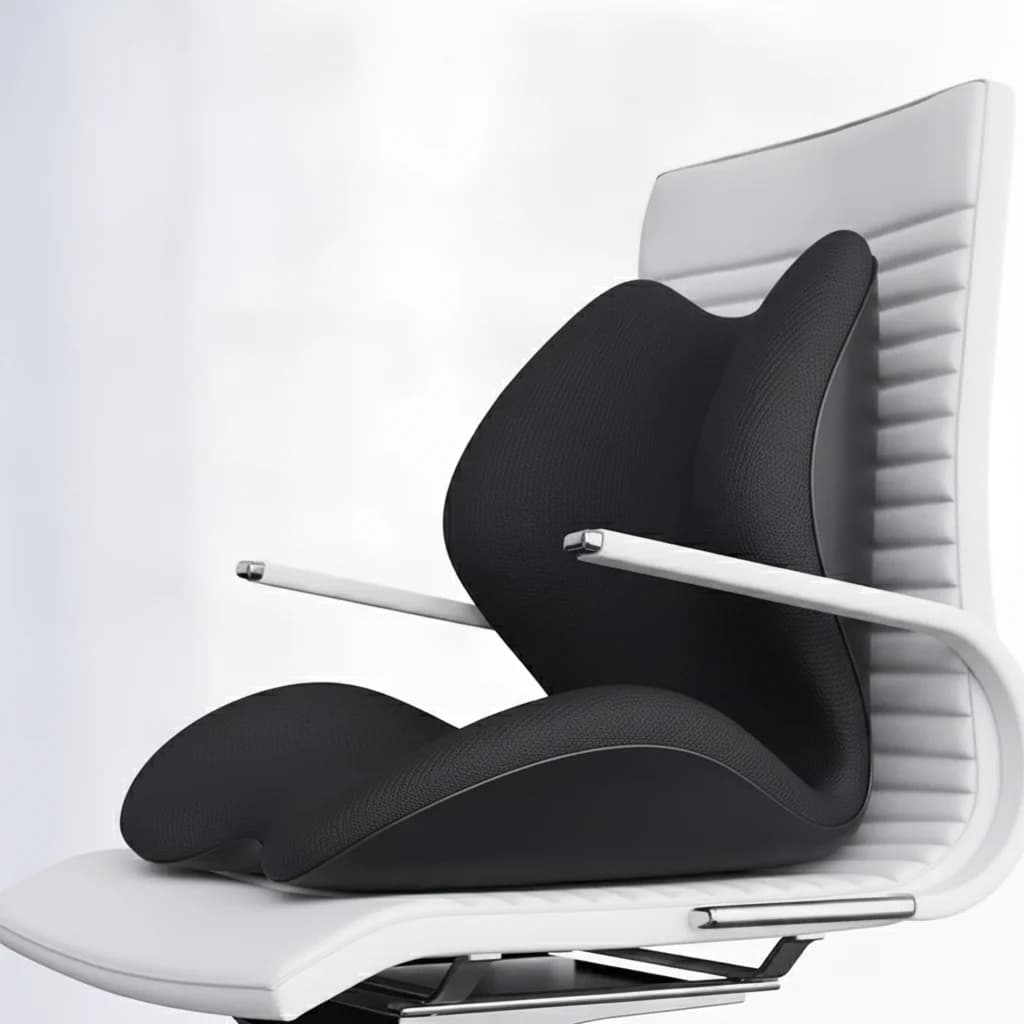 Seat and lumbar combo cushion shown together