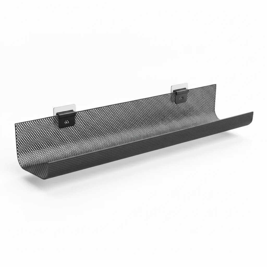 No-drill adhesive brackets of the under-desk cable tray