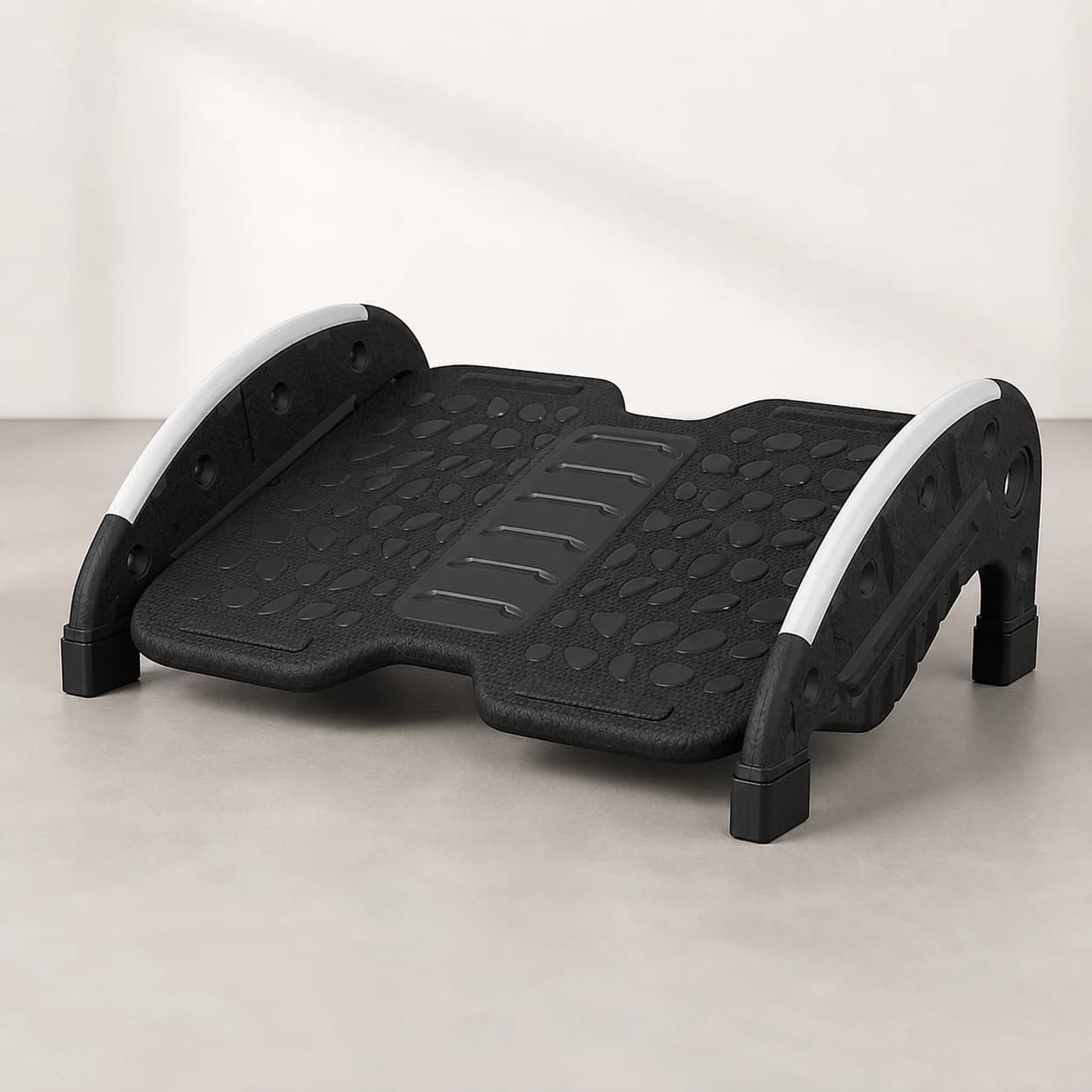 Front studio view of the assembled FlexRock Duo footrest