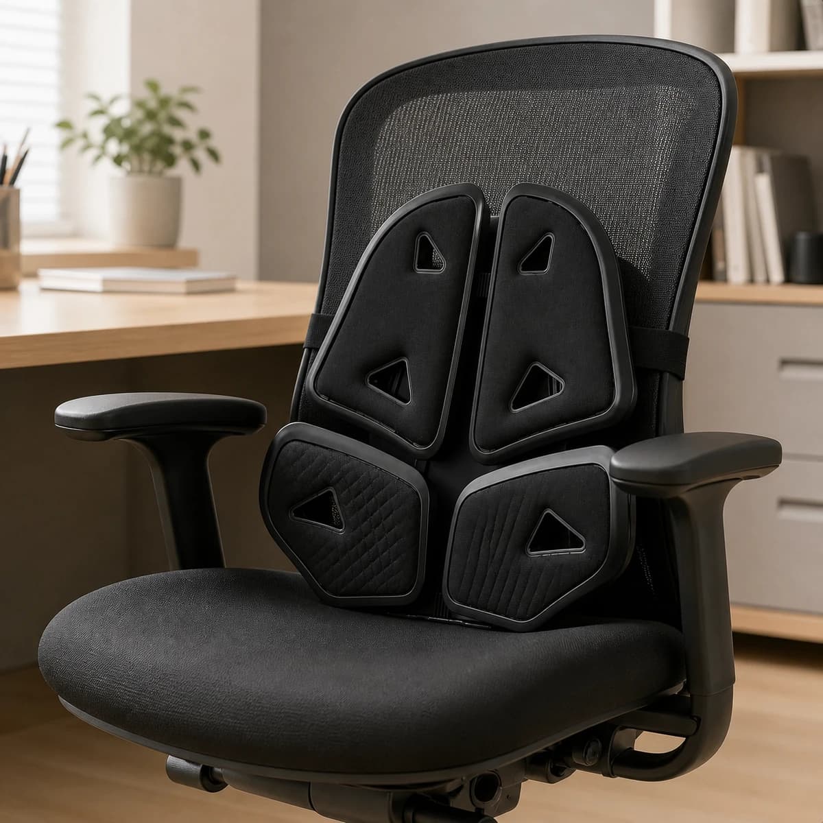Front view of the DriveFlex 4 four-panel mechanical back support
