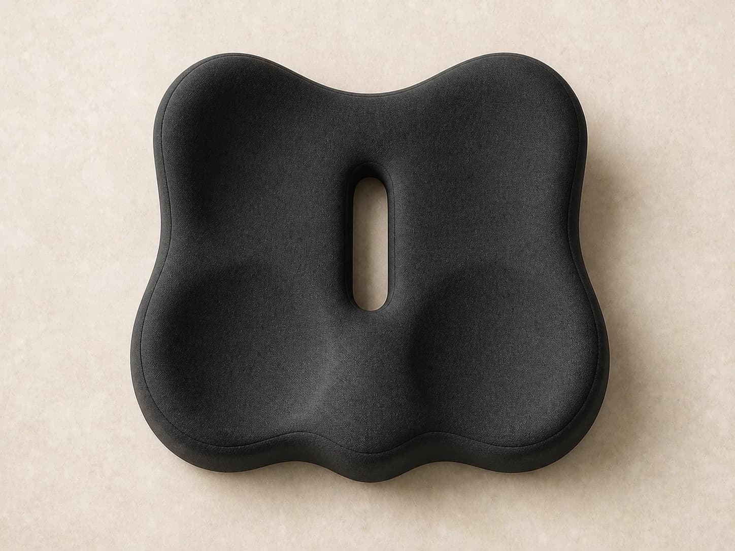 Top view of the complete SeatNest sculpted seat-cushion profile