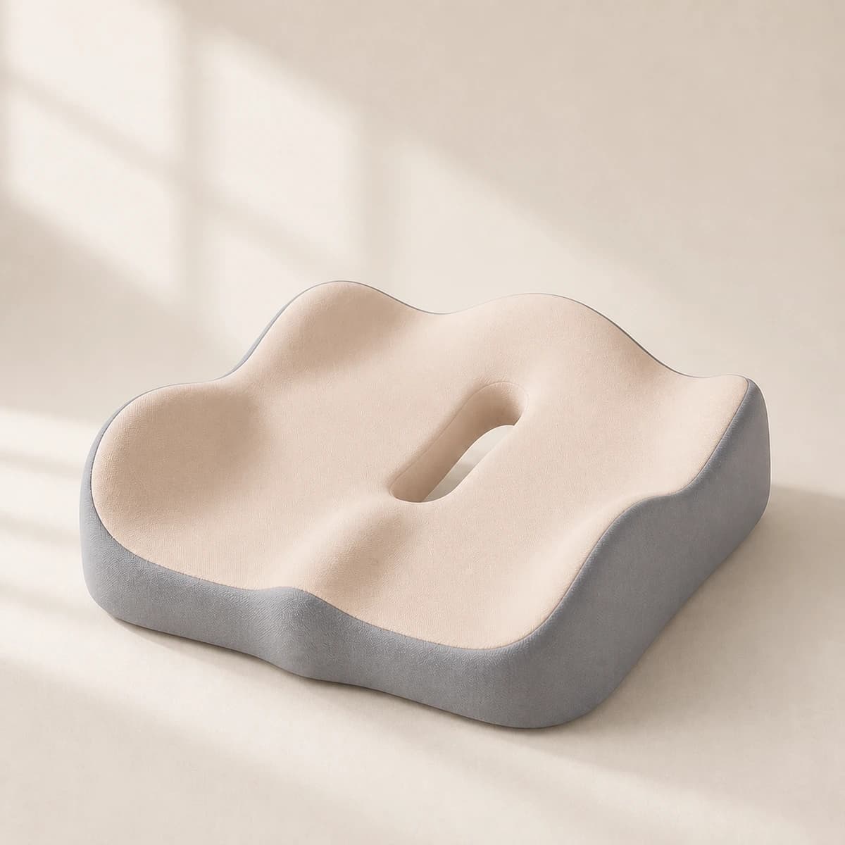 SeatNest Memory Cushion in Beige / Grey