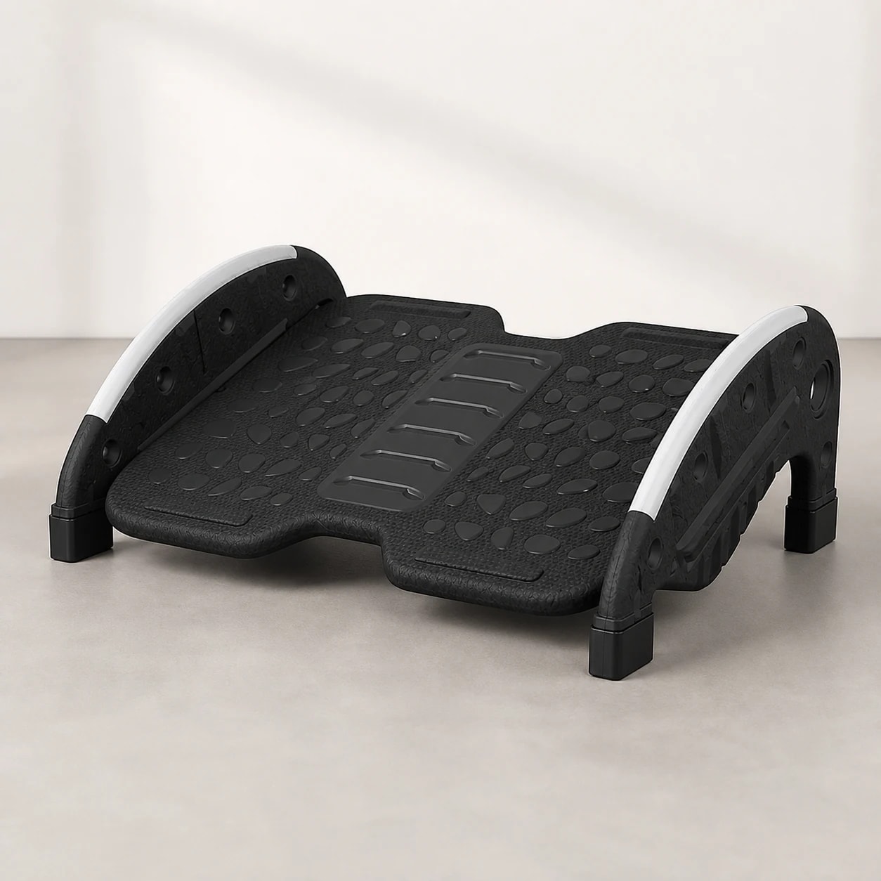 Front studio view of the assembled FlexRock Duo footrest