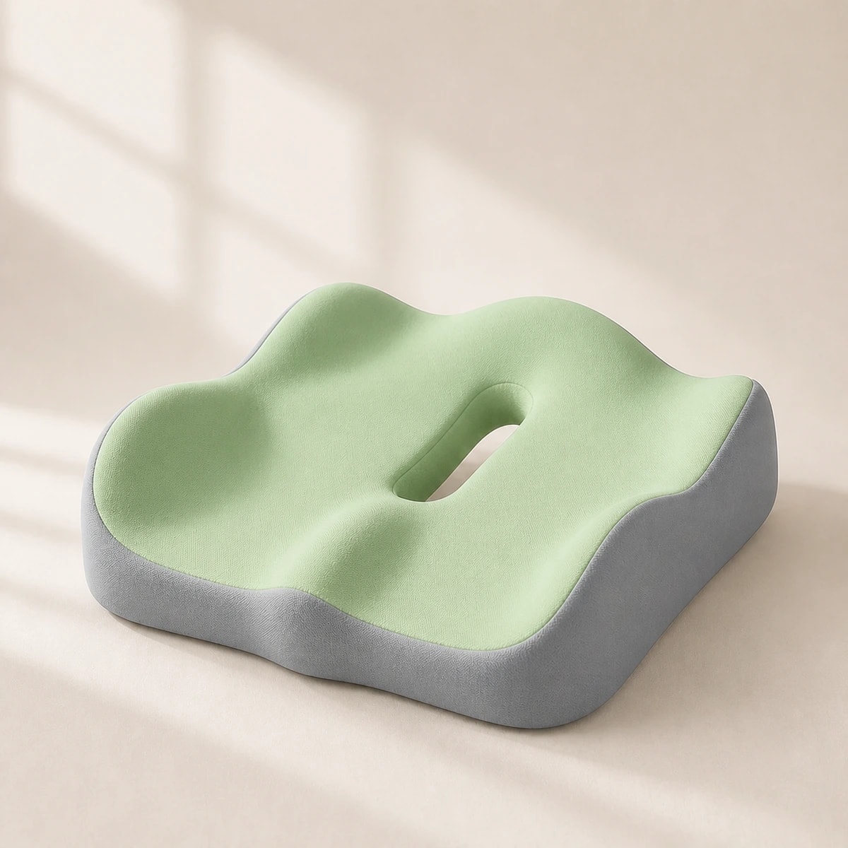 SeatNest Memory Cushion in Grey / Green