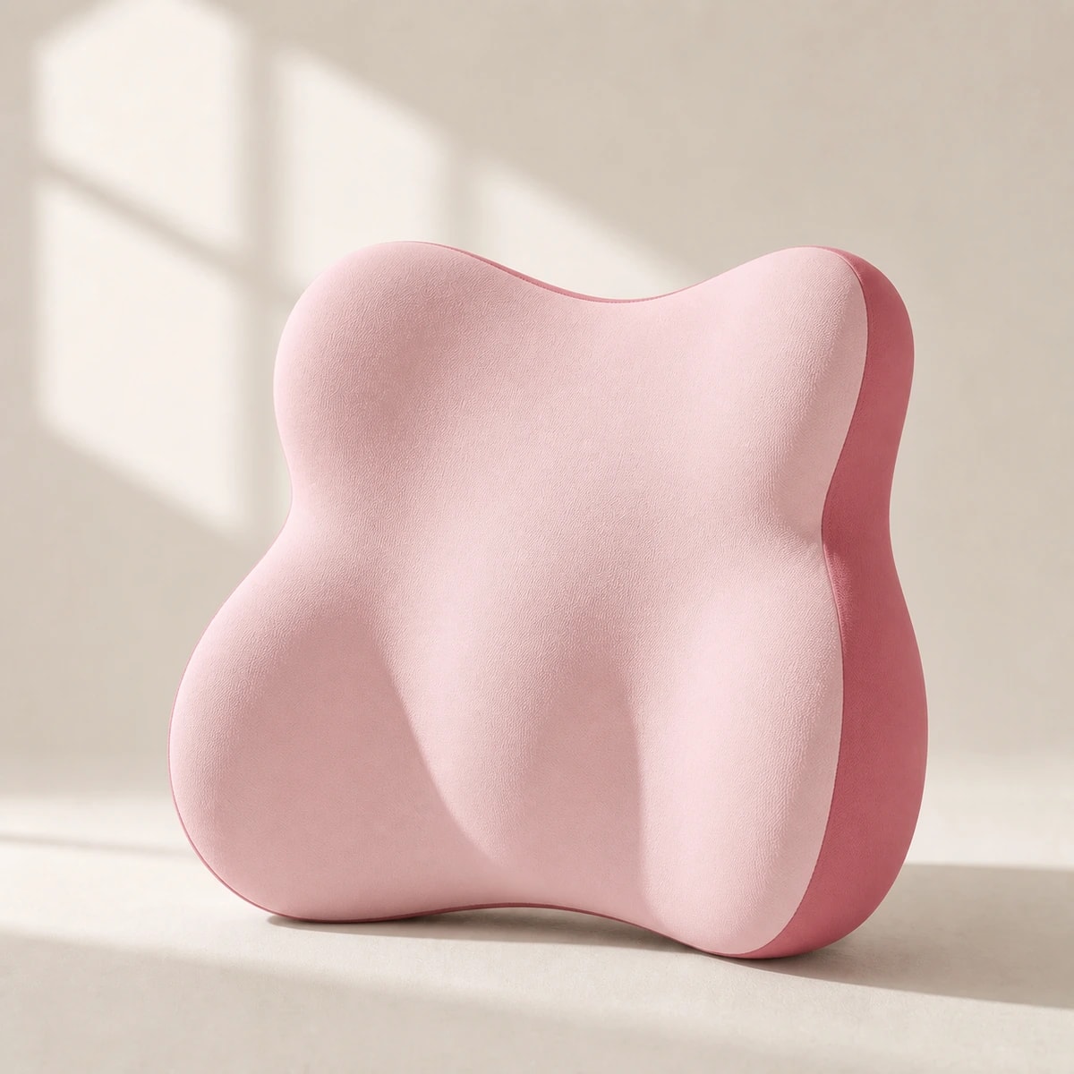 LumaWing Lumbar Cushion in Pink / Apricot