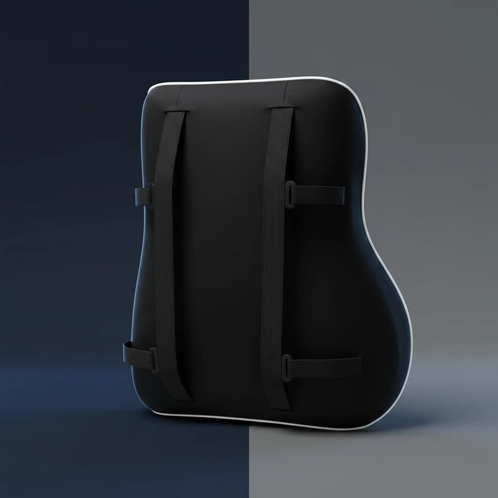 Non-slip strap of the car lumbar pillow