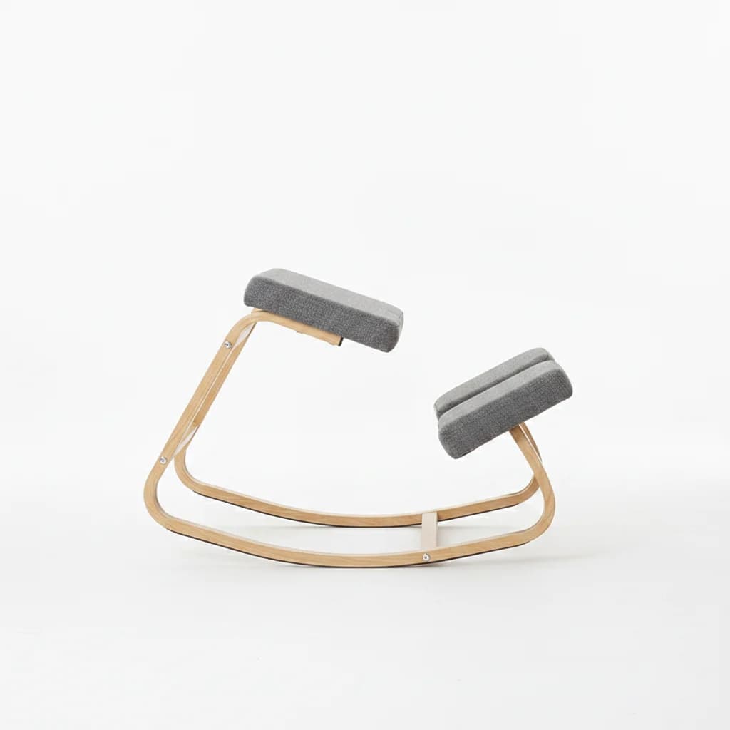 Cushioned seat and knee pad of the active kneeling chair