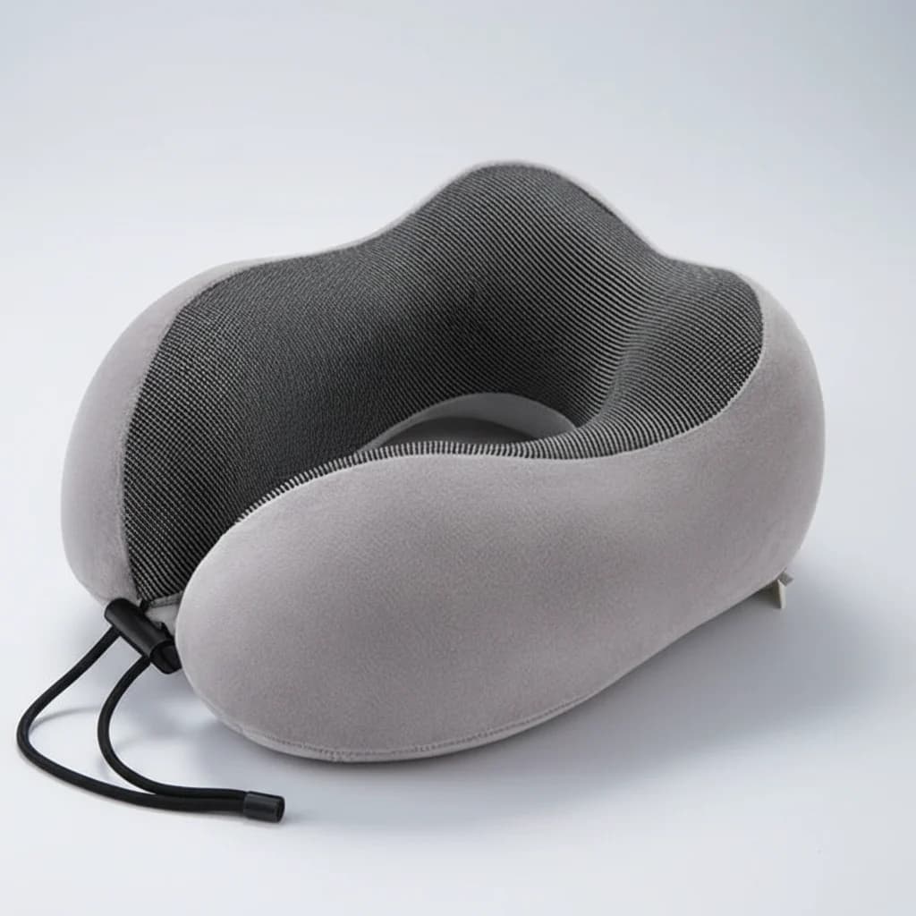 Bamboo cover and snap closure of the neck pillow