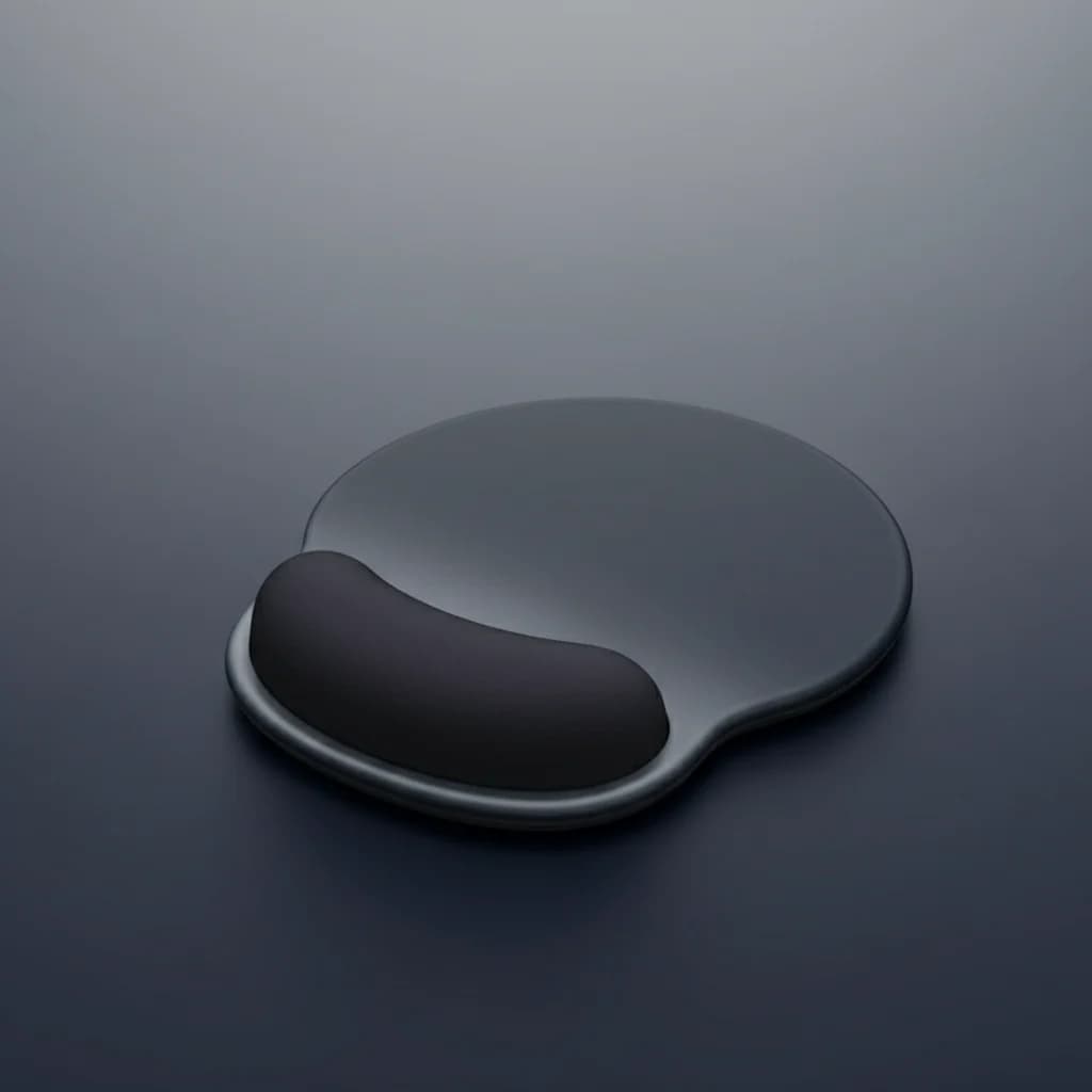 Wrist resting in a neutral line on the wrist rest