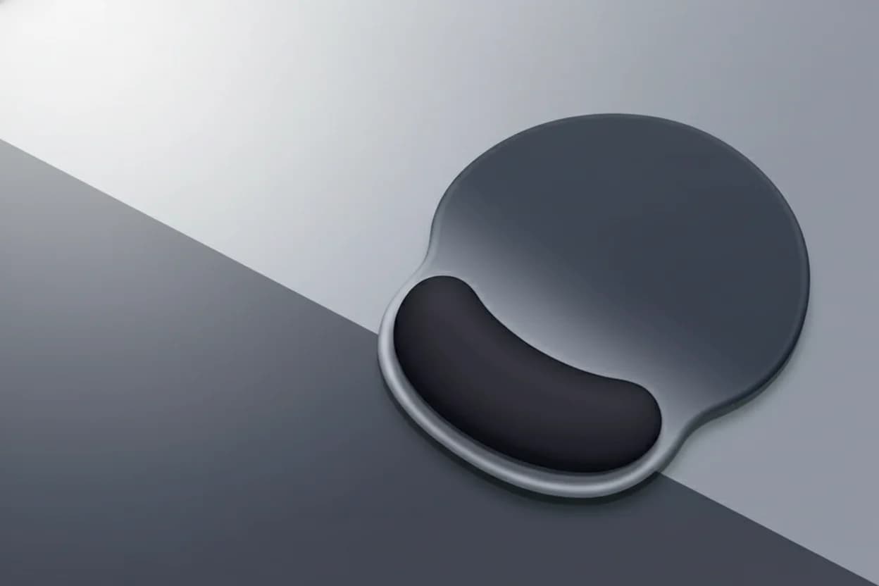 Keyboard wrist rest shown from the front