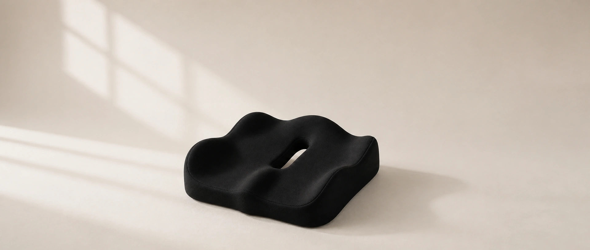 SeatNest Memory Cushion showing its raised side contours and central rear opening